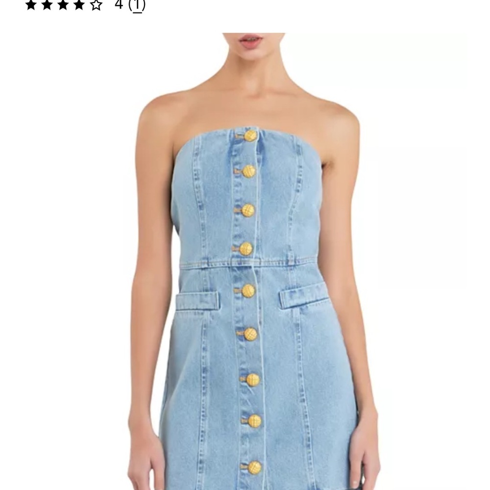 English Factory denim tube dress - Picture 2 of 6